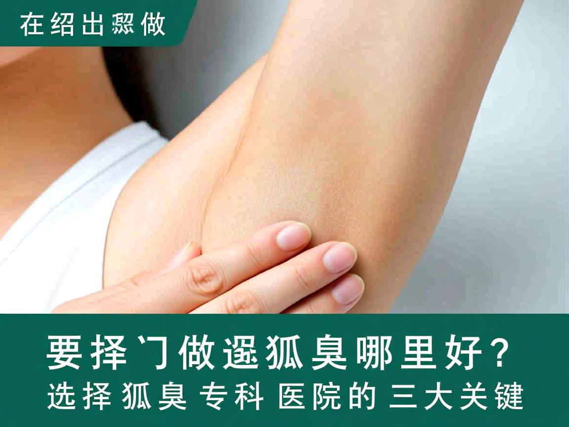 在绍兴做狐臭哪里好？选择狐臭专科医院的三大关键