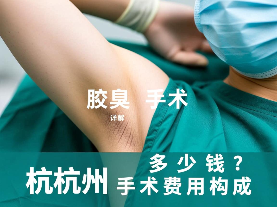 杭州腋臭手术多少钱？详解杭州腋臭手术费用构成