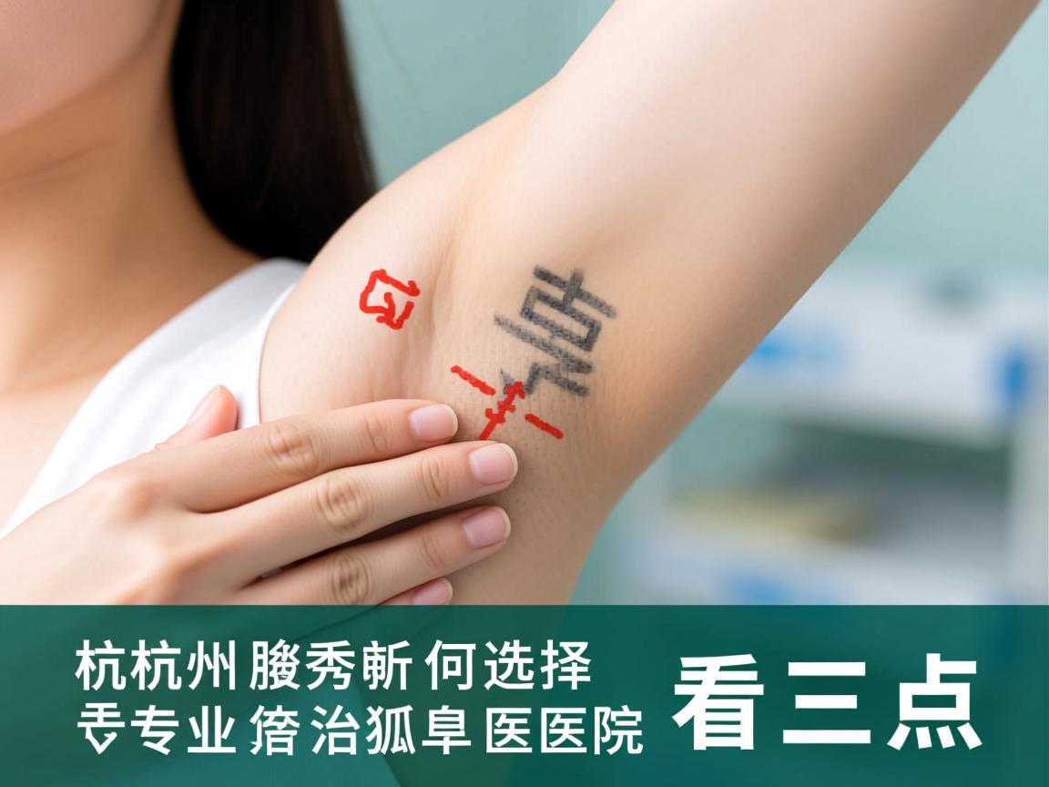 杭州腋秀解析，杭州治狐臭医院如何选择，专业治狐臭医院看三点