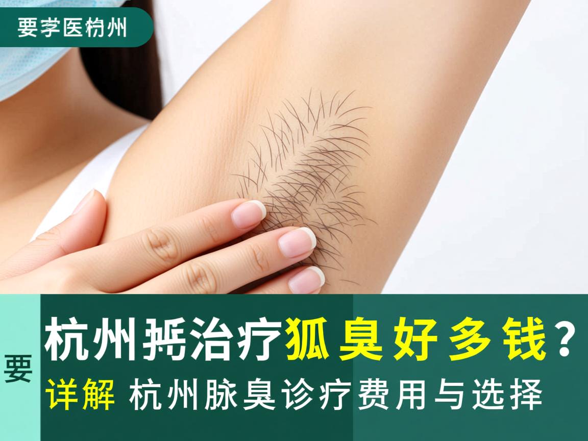杭州治疗狐臭好多钱？详解杭州腋臭诊疗费用与选择