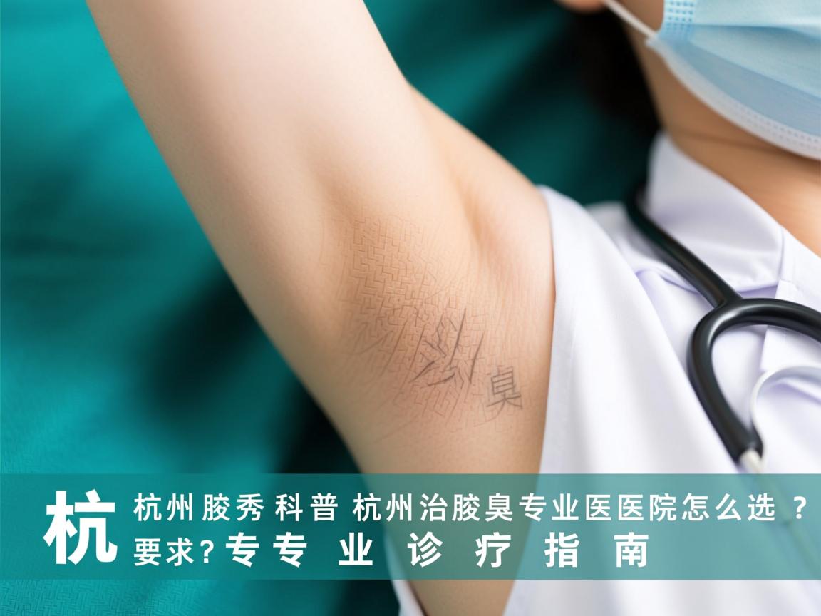 杭州腋秀科普，杭州治腋臭专业医院怎么选？专业诊疗指南