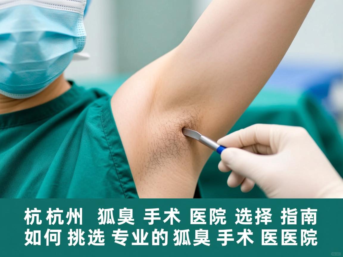 杭州狐臭手术医院选择指南，如何挑选专业的狐臭手术医院
