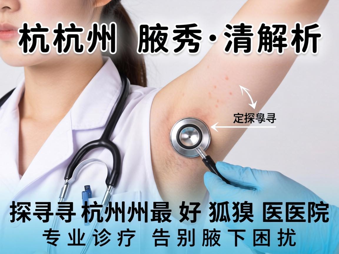 杭州腋秀解析，探寻杭州最好狐臭医院，专业诊疗告别腋下困扰