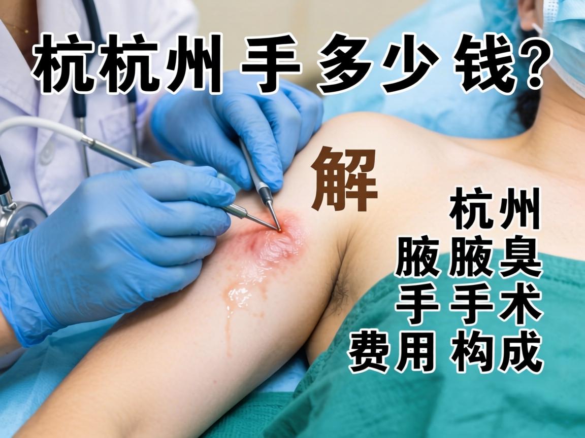 杭州腋臭手术多少钱？详解杭州腋臭手术费用构成