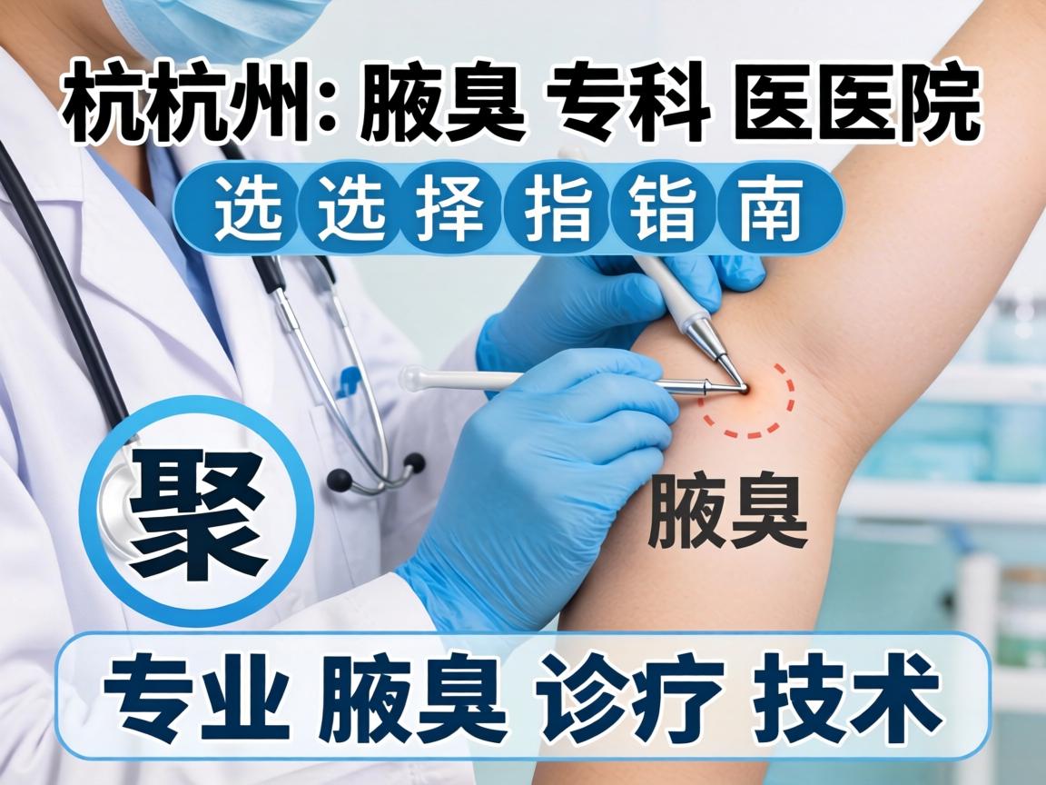 杭州腋臭专科医院选择指南，聚焦专业腋臭诊疗技术