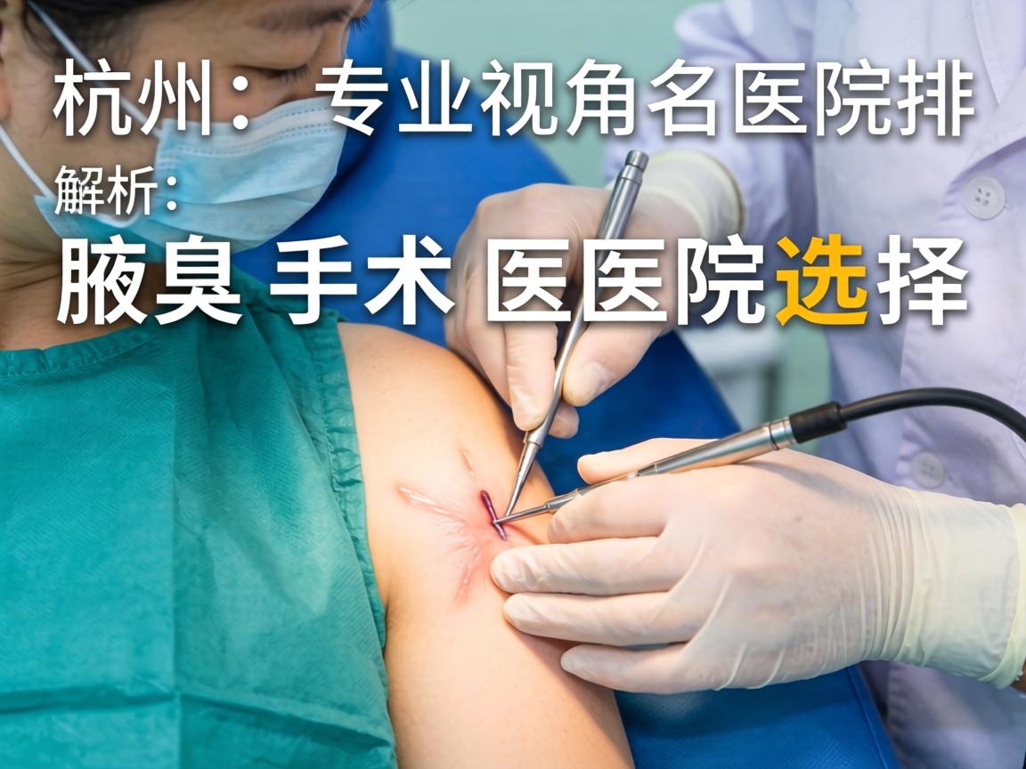 杭州腋臭手术医院排名解析，专业视角下的腋臭手术医院选择