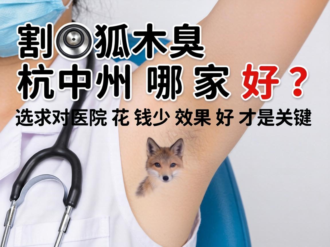 割狐臭杭州哪家好？选对医院花钱少效果好才是关键