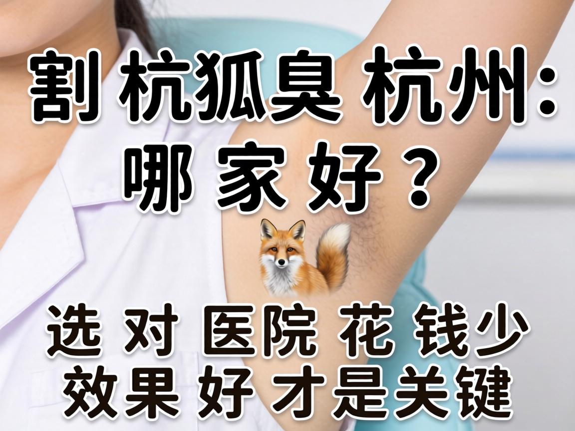 割狐臭杭州哪家好？选对医院花钱少效果好才是关键