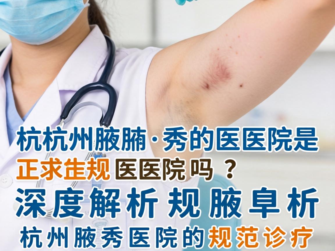 杭州腋秀医院是正规医院吗？深度解析杭州腋秀医院的规范诊疗