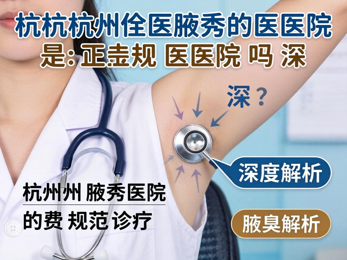 杭州腋秀医院是正规医院吗？深度解析杭州腋秀医院的规范诊疗