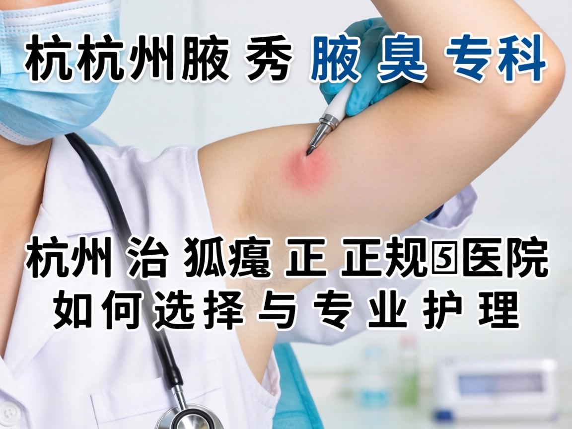 杭州腋秀腋臭专科解析，杭州治狐臭正规医院如何选择与专业护理