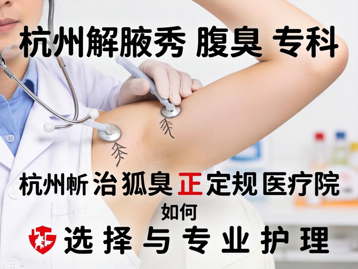 杭州腋秀腋臭专科解析，杭州治狐臭正规医院如何选择与专业护理