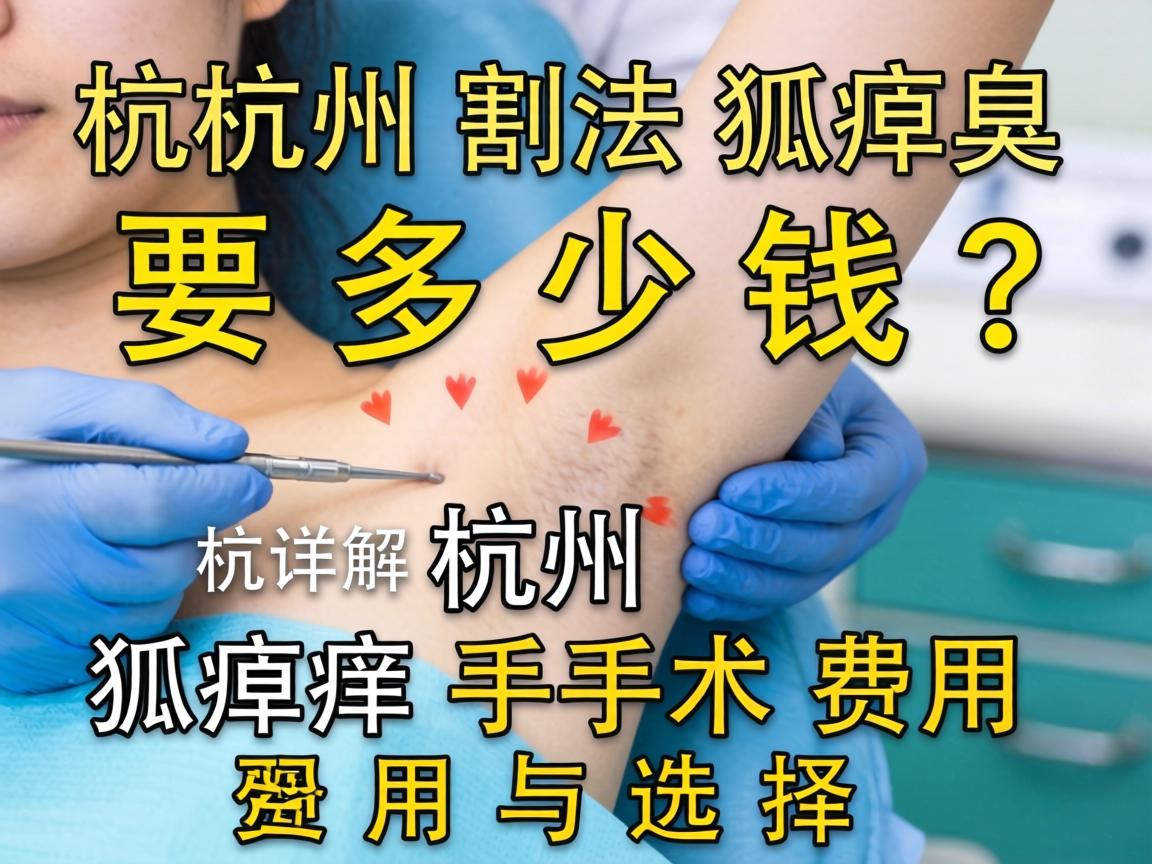 杭州割狐臭要多少钱？详解杭州狐臭手术费用与选择
