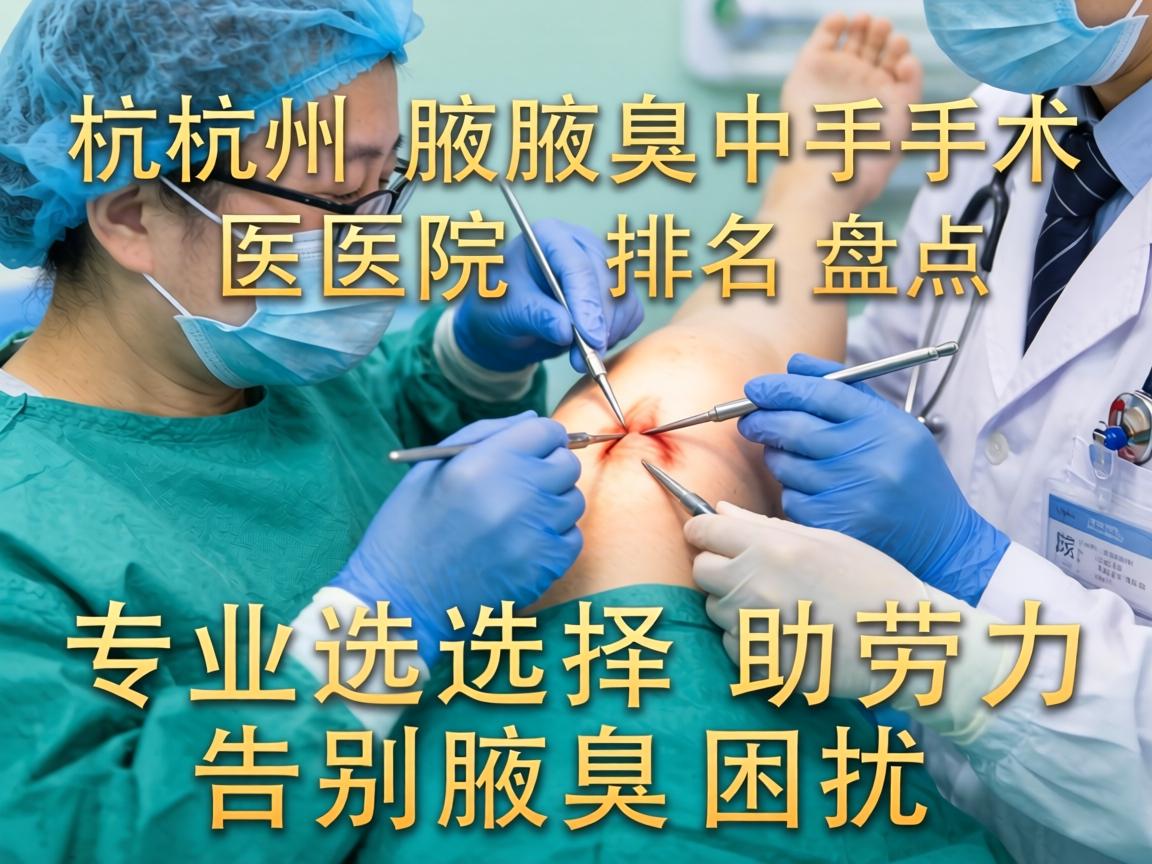 杭州腋臭手术医院排名盘点，专业选择助力告别腋臭困扰