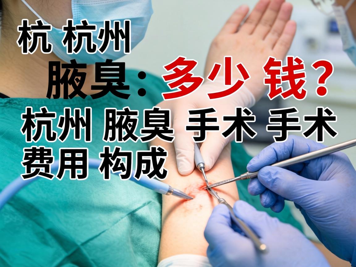 杭州腋臭手术多少钱？详解杭州腋臭手术费用构成