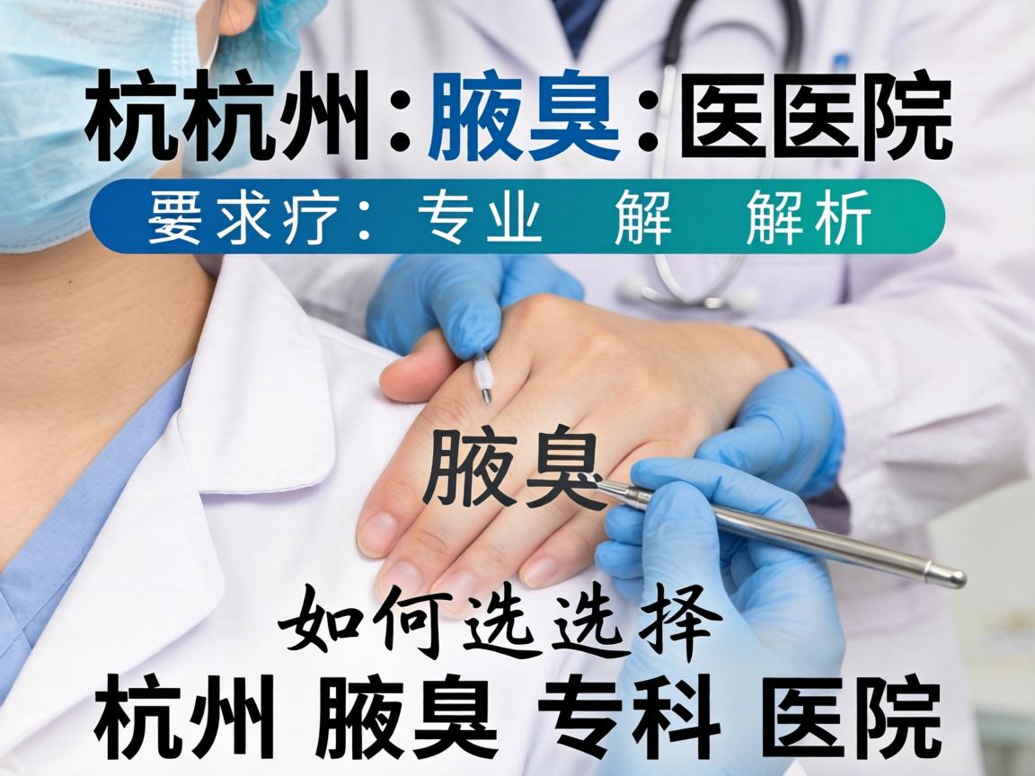 杭州腋臭医院专业解析，如何选择杭州腋臭专科医院
