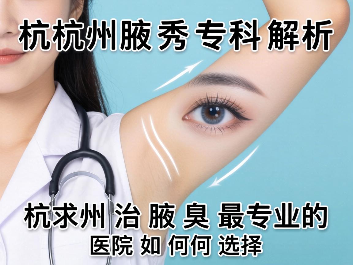 杭州腋秀专科解析，杭州治腋臭最专业的医院如何选择