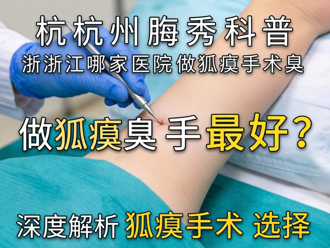 杭州腋秀科普，浙江哪家医院做狐臭手术最好？深度解析狐臭手术选择
