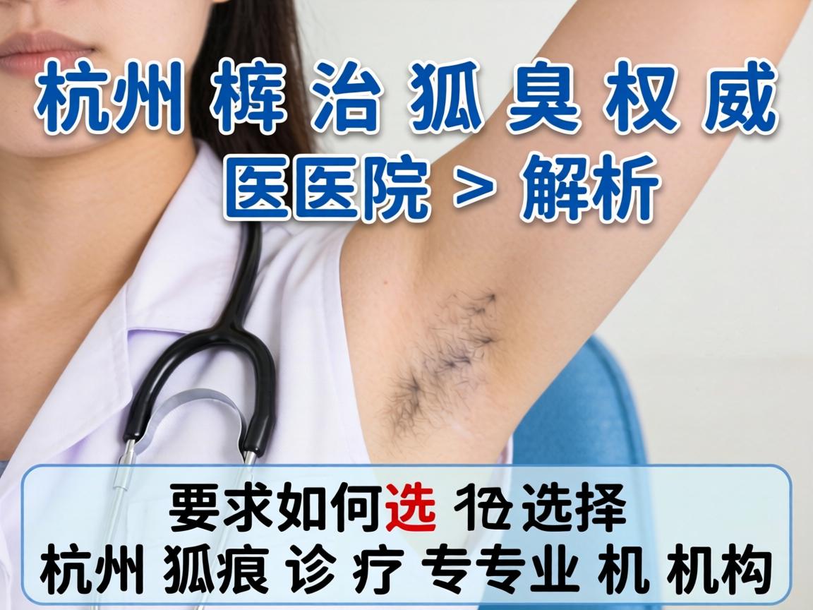 杭州治狐臭权威医院解析，如何选择杭州狐臭诊疗专业机构