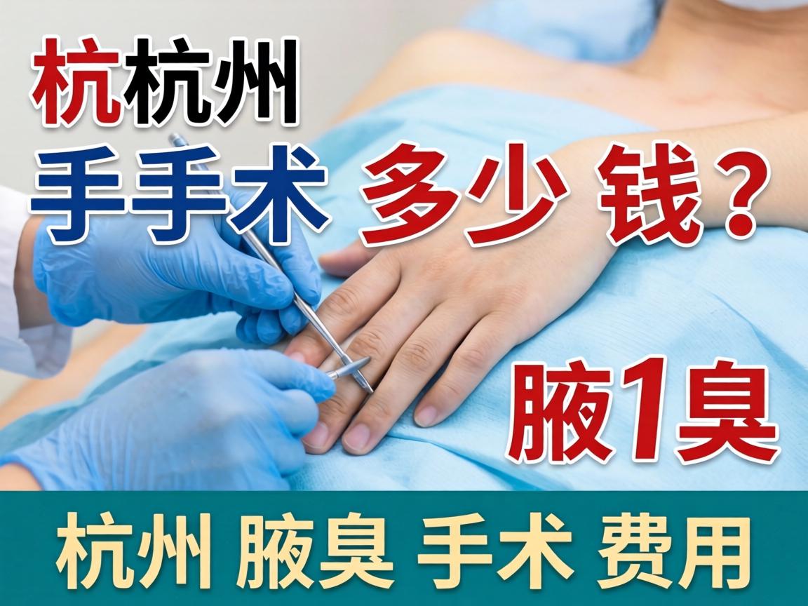 杭州腋臭手术多少钱？详解杭州腋臭手术费用