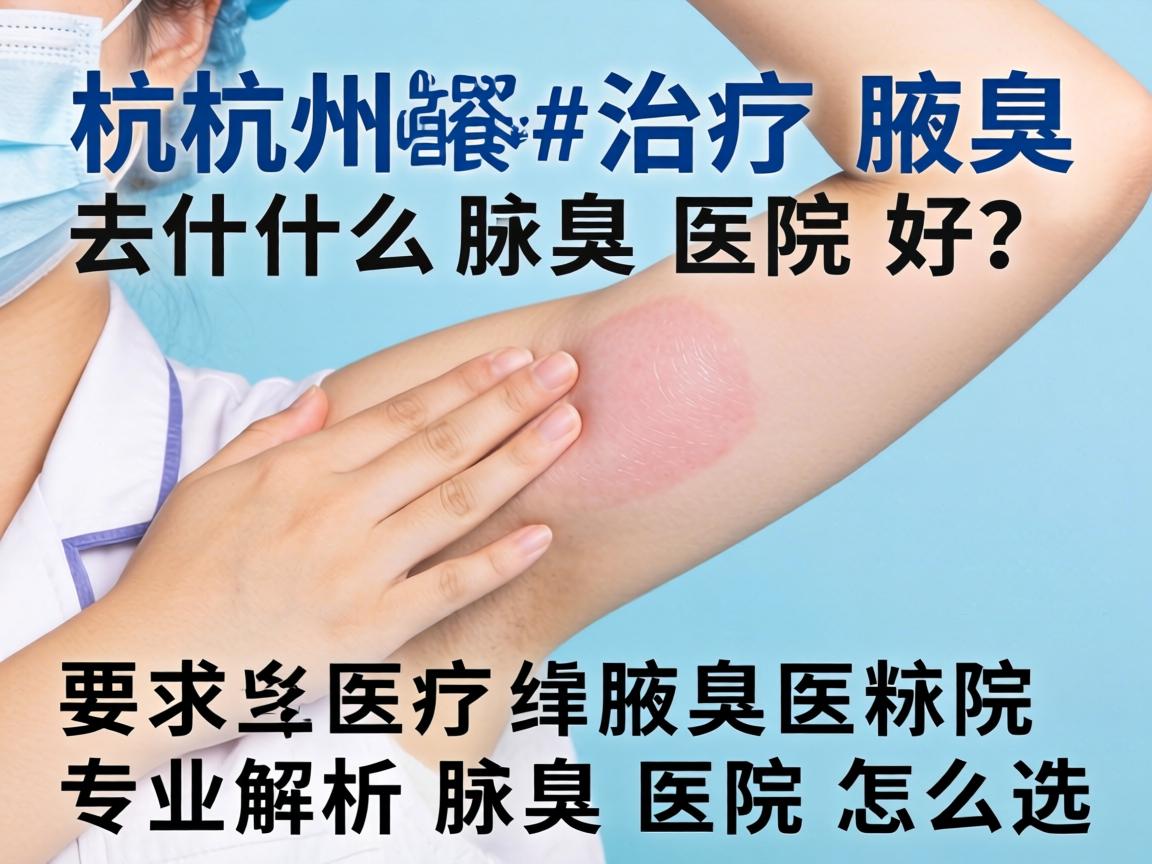 杭州治疗腋臭去什么医院好？专业解析腋臭医院怎么选