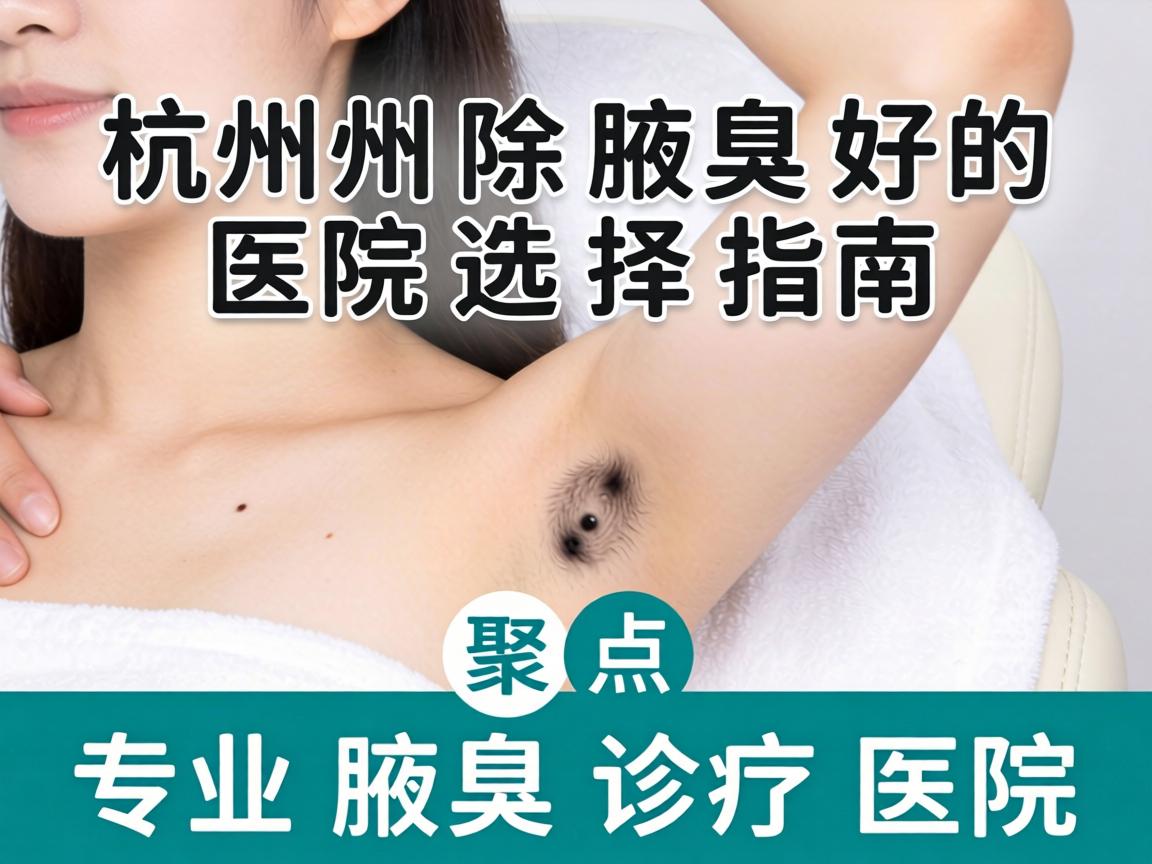 杭州除腋臭好的医院选择指南，聚焦专业腋臭诊疗医院