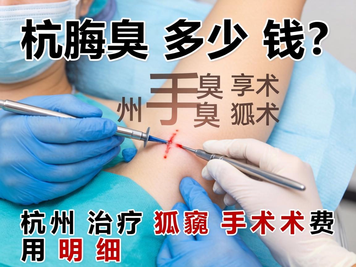 杭州腋臭手术多少钱？详解杭州治疗狐臭手术费用明细