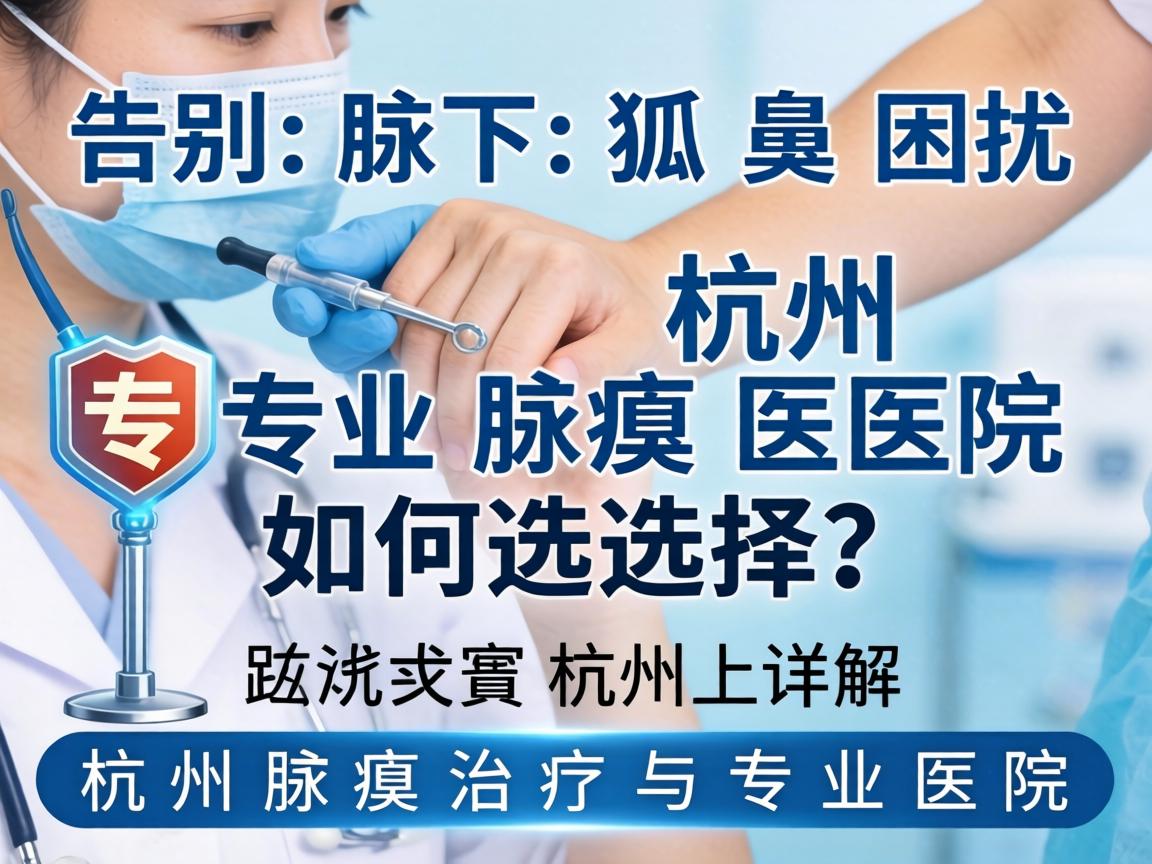 告别腋下狐臭困扰，杭州专业腋臭医院如何选择？详解杭州腋臭治疗与专业医院