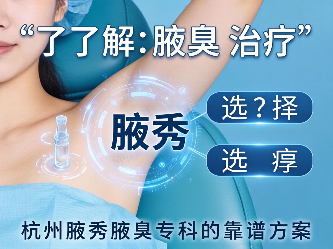 了解腋臭治疗,选择杭州腋秀腋臭专科的靠谱方案 了解腋臭治疗,选择杭州腋秀腋臭专科的靠谱方案