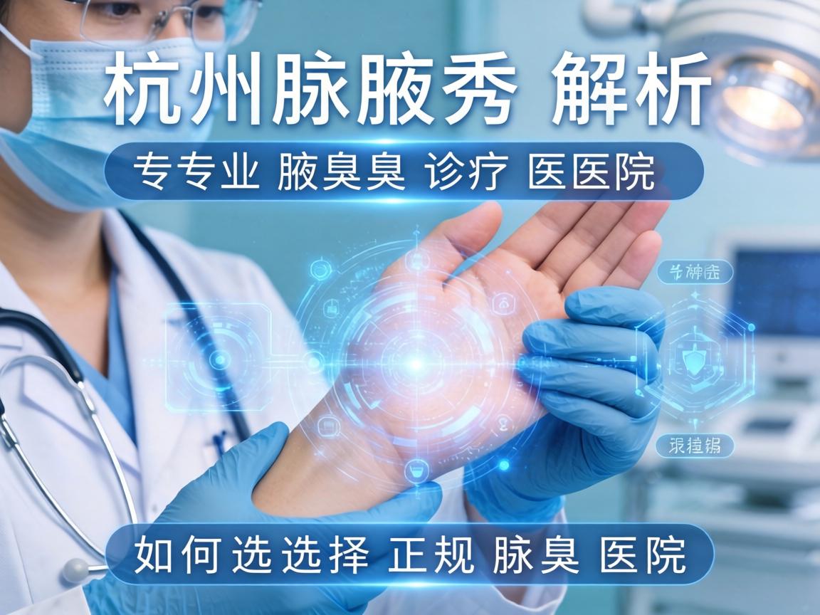 杭州腋秀解析，专业腋臭诊疗医院，如何选择正规腋臭医院