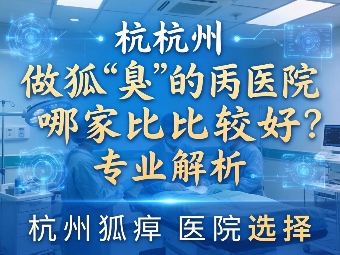 杭州做狐臭的医院哪家比较好？专业解析杭州狐臭医院选择