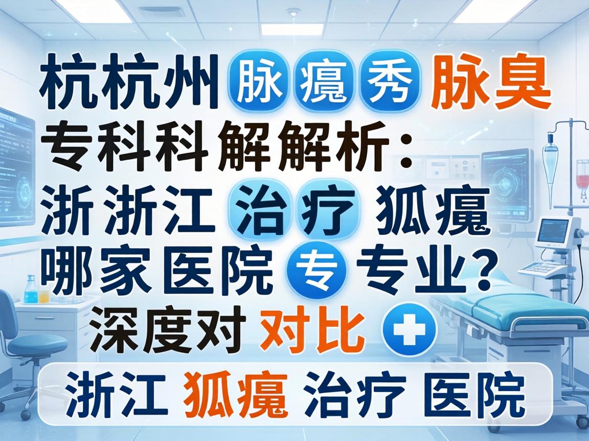 杭州腋秀腋臭专科解析，浙江治疗狐臭哪家医院专业？深度对比浙江狐臭治疗医院