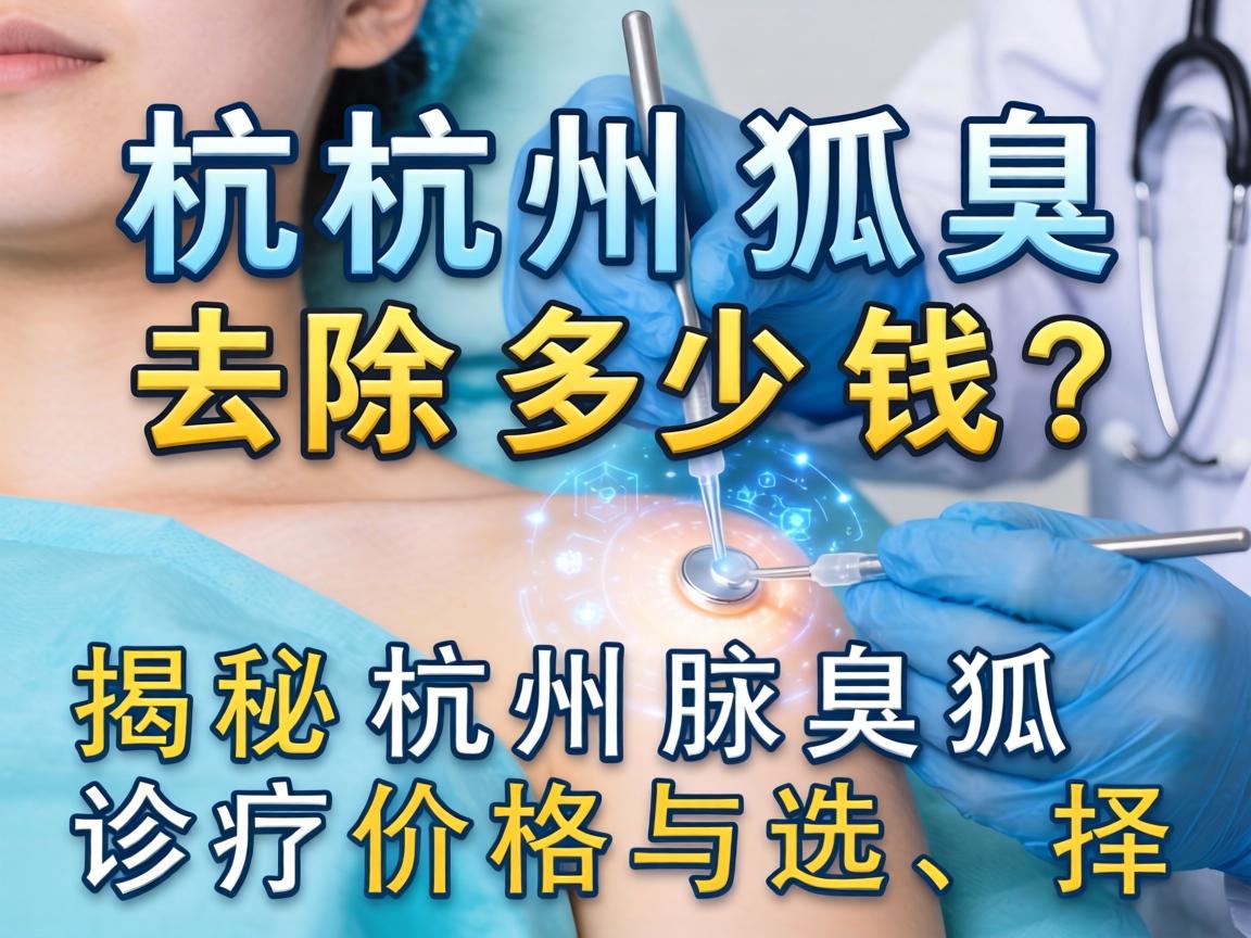 杭州狐臭去除多少钱？揭秘杭州腋臭诊疗价格与选择