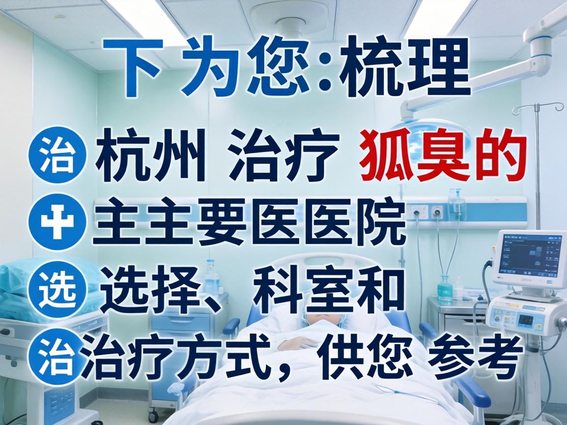 以下为您梳理杭州治疗狐臭的主要医院选择、科室和治疗方式,供您参考 以下为您梳理杭州治疗狐臭的主要医院选择、科室和治疗方式,供您参考