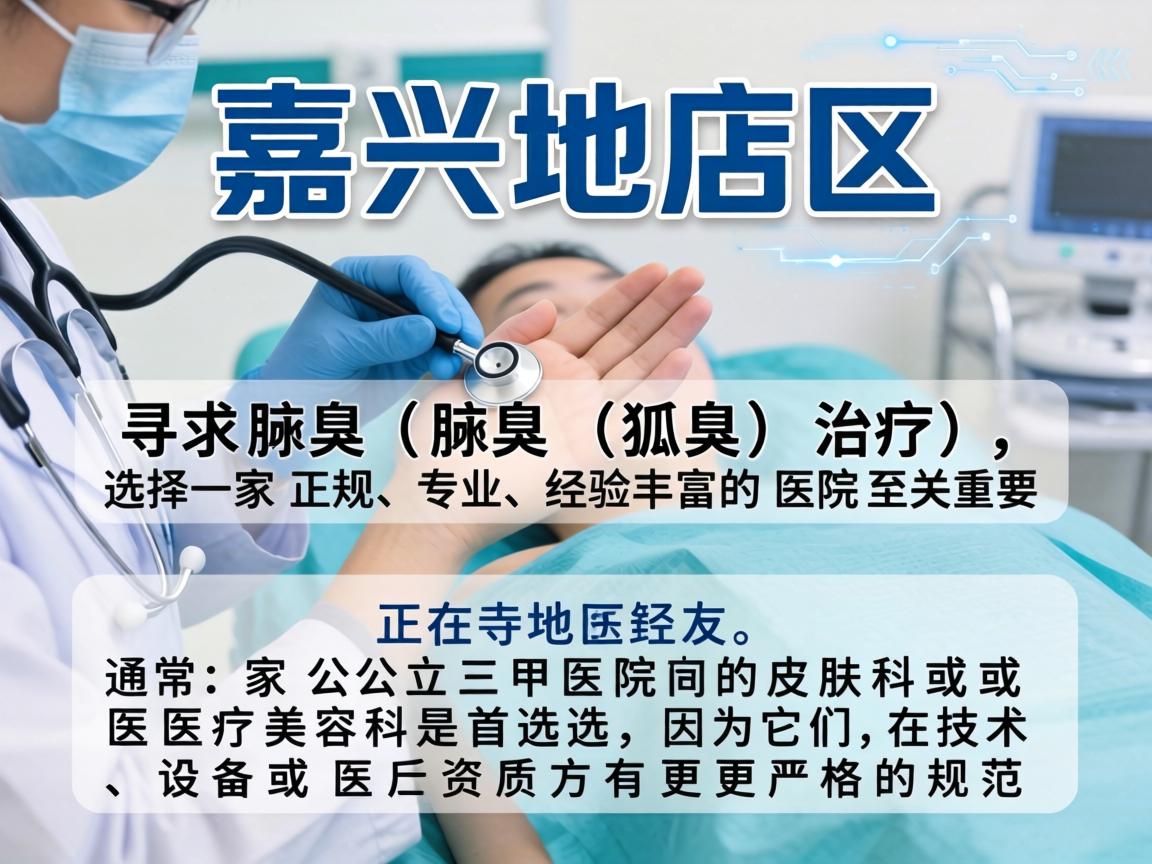 在嘉兴地区，如果您或您的亲友正在寻求腋臭（狐臭）治疗，选择一家正规、专业、经验丰富的医院至关重要。通常，公立三甲医院的皮肤科或医疗美容科是首选，因为它们在技术、设备和医生资质方面有更严格的规范