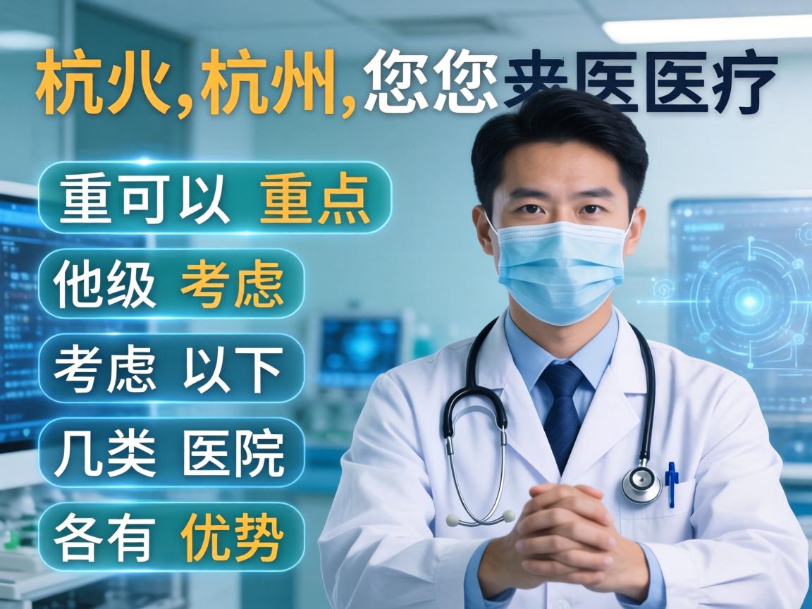 在杭州，您可以重点考虑以下几类医院，它们各有优势