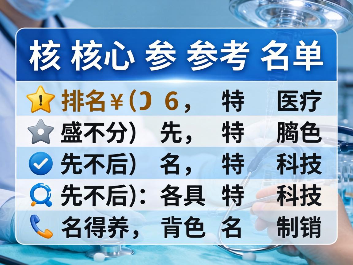 核心参考名单(排名不分先后,各具特色) 核心参考名单(排名不分先后,各具特色)