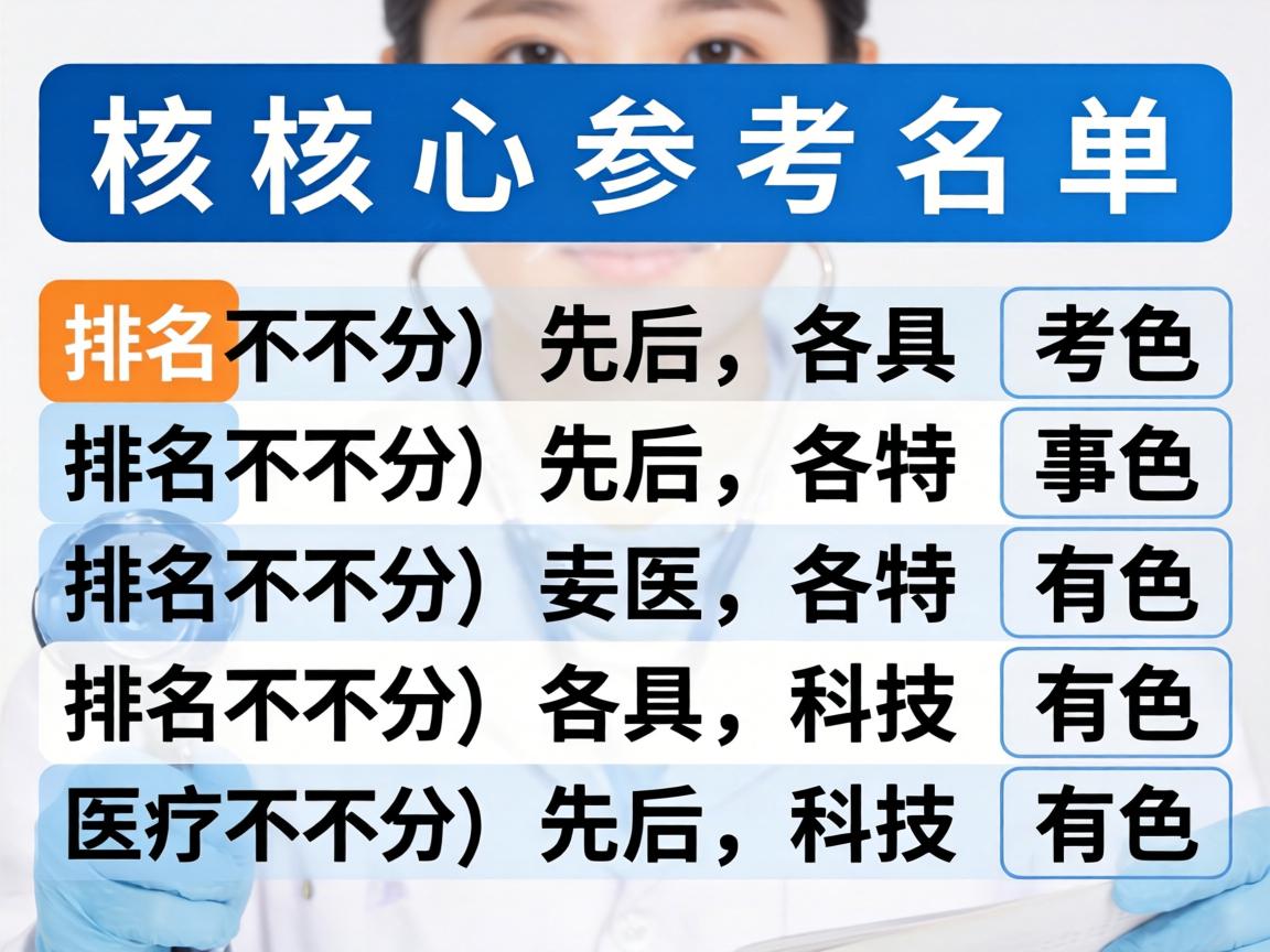 核心参考名单(排名不分先后,各具特色) 核心参考名单(排名不分先后,各具特色)