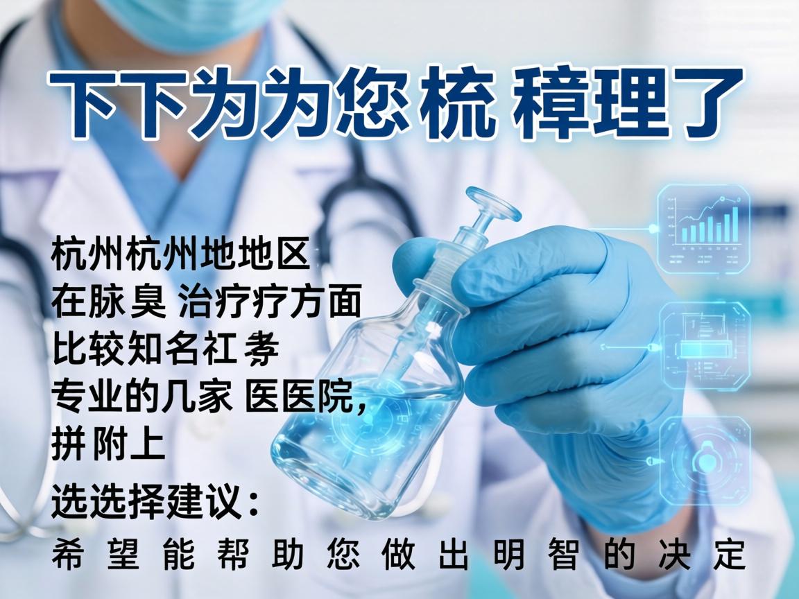 以下为您梳理了杭州地区在腋臭治疗方面比较知名和专业的几家医院，并附上选择建议，希望能帮助您做出明智的决定