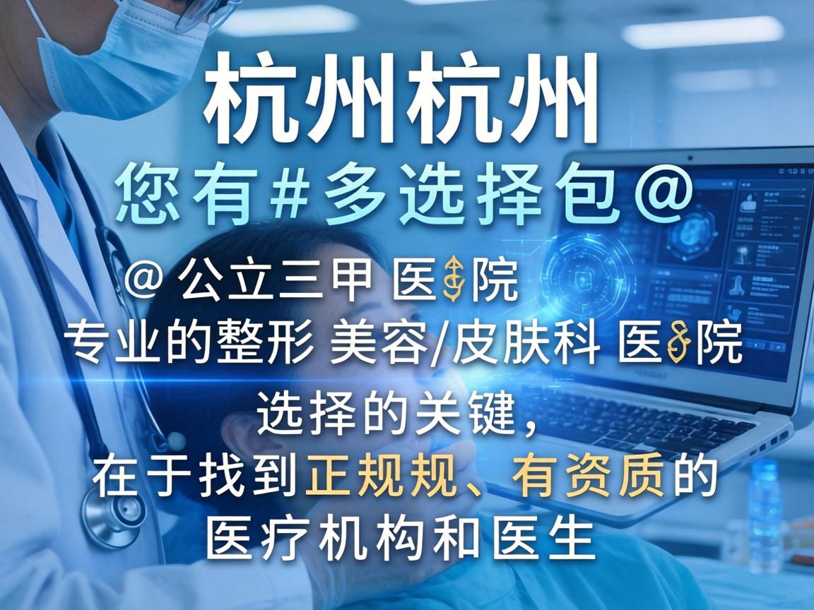 在杭州,您有多种选择,包括公立三甲医院和专业的整形美容/皮肤科医院。选择的关键在于找到正规、有资质的医疗机构和医生 在杭州,您有多种选择,包括公立三甲医院和专业的整形美容/皮肤科医院。选择的关键在于找到正规、有资质的医疗机构和医生