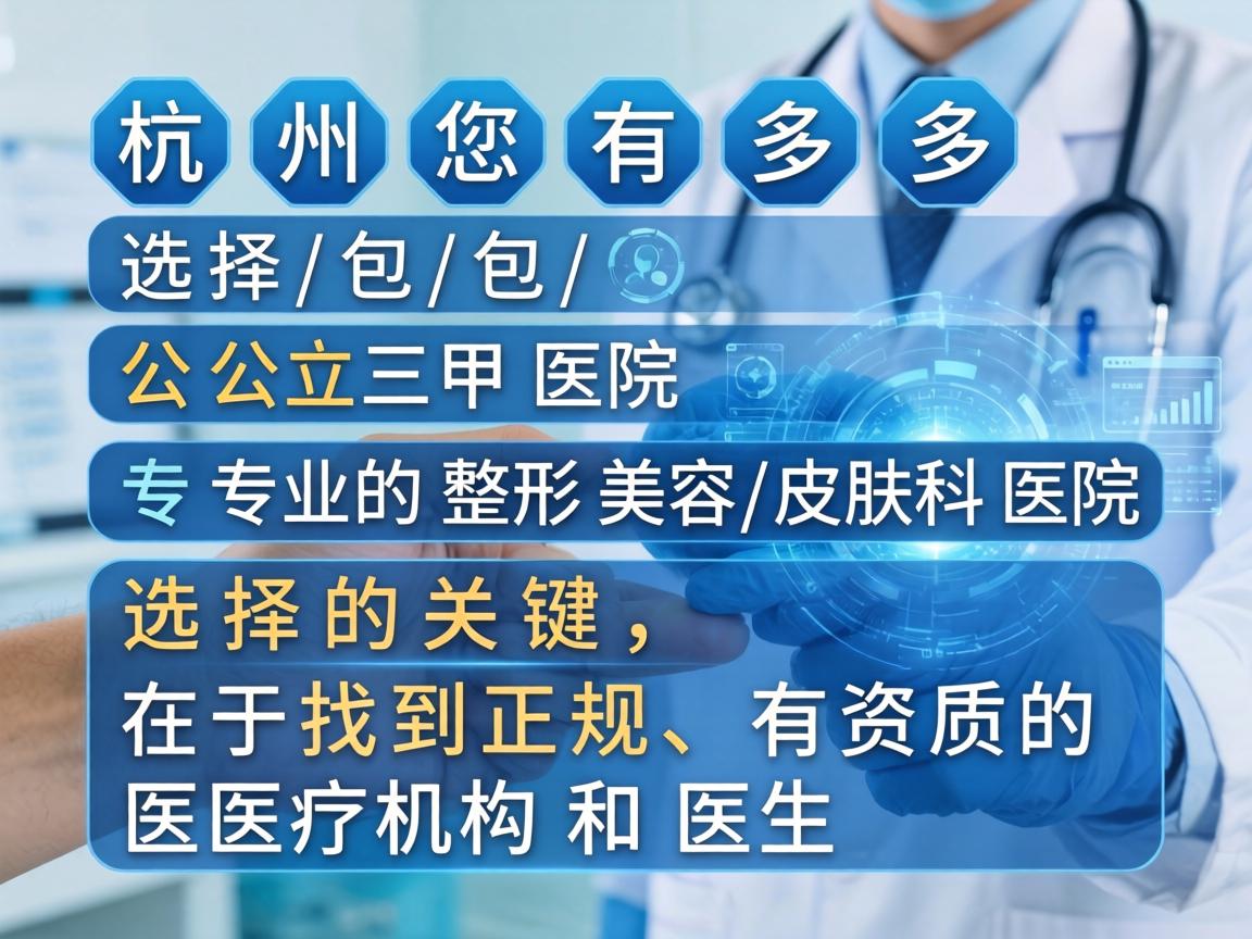 在杭州,您有多种选择,包括公立三甲医院和专业的整形美容/皮肤科医院。选择的关键在于找到正规、有资质的医疗机构和医生 在杭州,您有多种选择,包括公立三甲医院和专业的整形美容/皮肤科医院。选择的关键在于找到正规、有资质的医疗机构和医生