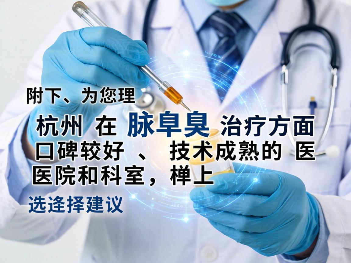 以下为您梳理杭州在腋臭治疗方面口碑较好、技术成熟的医院和科室，并附上选择建议