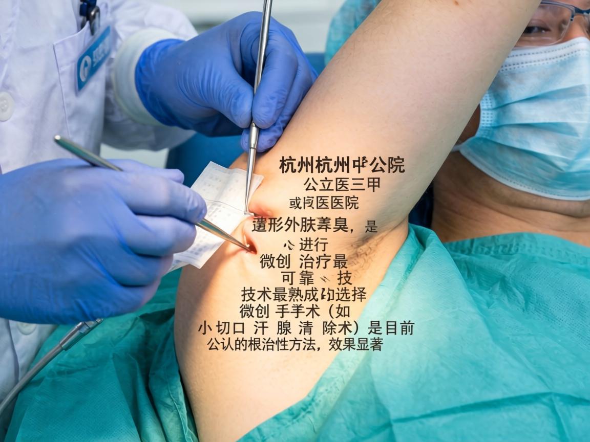 在杭州，公立三甲医院的整形外科、皮肤科或医学美容中心是进行腋臭微创治疗最可靠、技术最成熟的选择。微创手术（如小切口汗腺清除术）是目前公认的根治性方法，效果显著