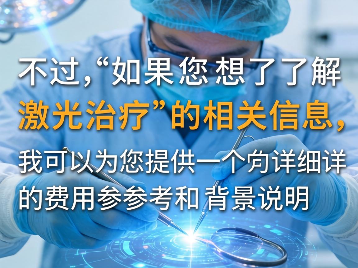 不过，如果您想了解激光治疗的相关信息，我可以为您提供一个详细的费用参考和背景说明