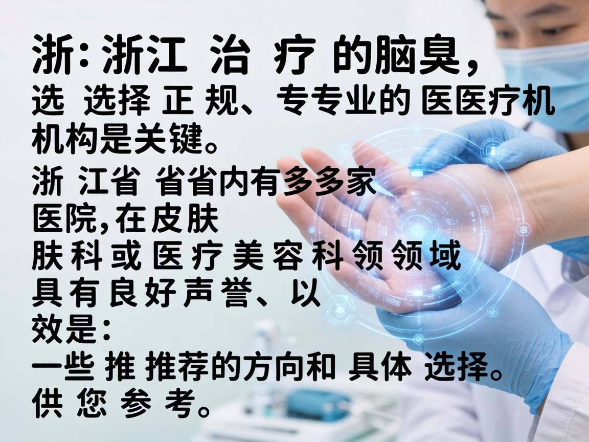 在浙江治疗腋臭,选择正规、专业的医疗机构是关键。浙江省内有多家医院在皮肤科或医疗美容科领域具有良好声誉,以下是一些推荐的方向和具体选择,供您参考 在浙江治疗腋臭,选择正规、专业的医疗机构是关键。浙江省内有多家医院在皮肤科或医疗美容科领域具有良好声誉,以下是一些推荐的方向和具体选择,供您参考