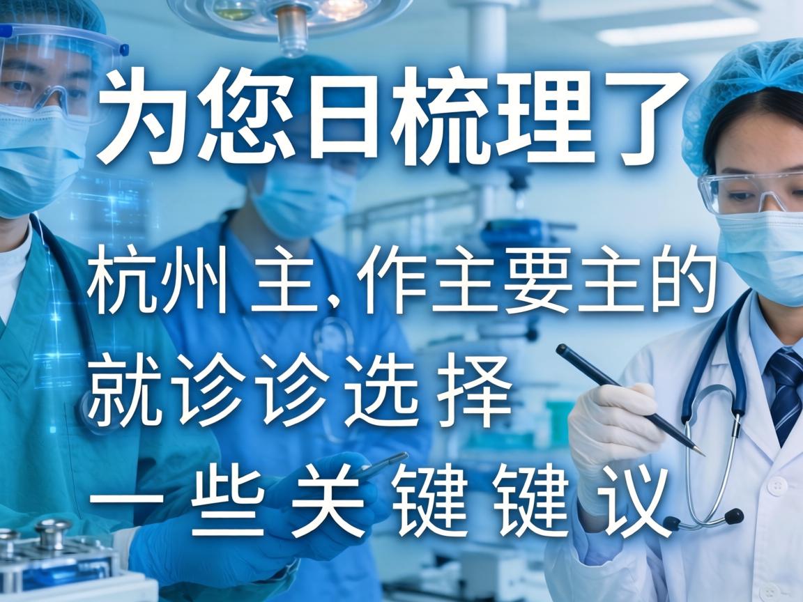 以下为您梳理了杭州主要的就诊选择和一些关键建议 以下为您梳理了杭州主要的就诊选择和一些关键建议