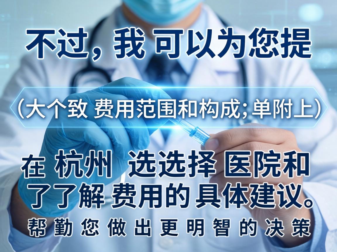 不过,我可以为您提供一个大致的费用范围和构成,并附上在杭州选择医院和了解费用的具体建议,帮助您做出更明智的决策 不过,我可以为您提供一个大致的费用范围和构成,并附上在杭州选择医院和了解费用的具体建议,帮助您做出更明智的决策
