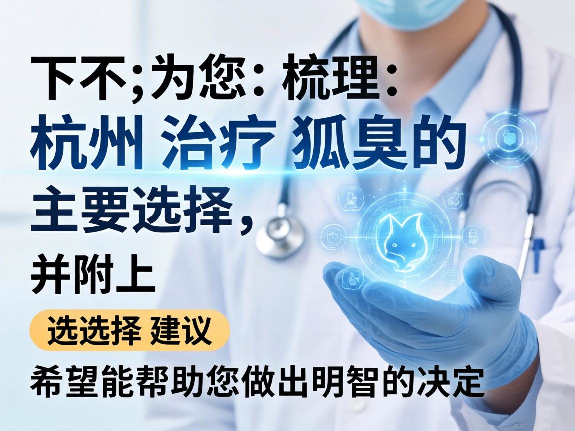 以下为您梳理杭州治疗狐臭的主要选择，并附上选择建议，希望能帮助您做出明智的决定