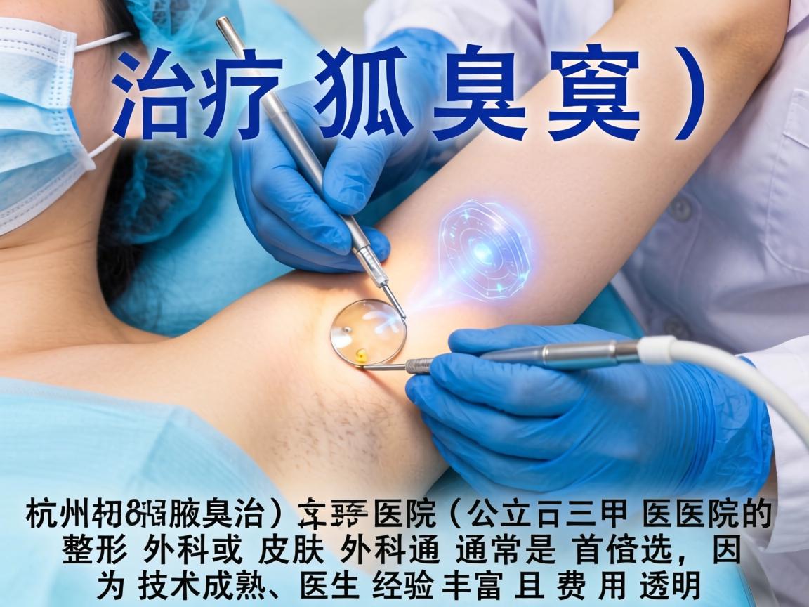 在杭州治疗狐臭（腋臭）公立三甲医院的整形外科或皮肤外科通常是首选，因为技术成熟、医生经验丰富且费用透明