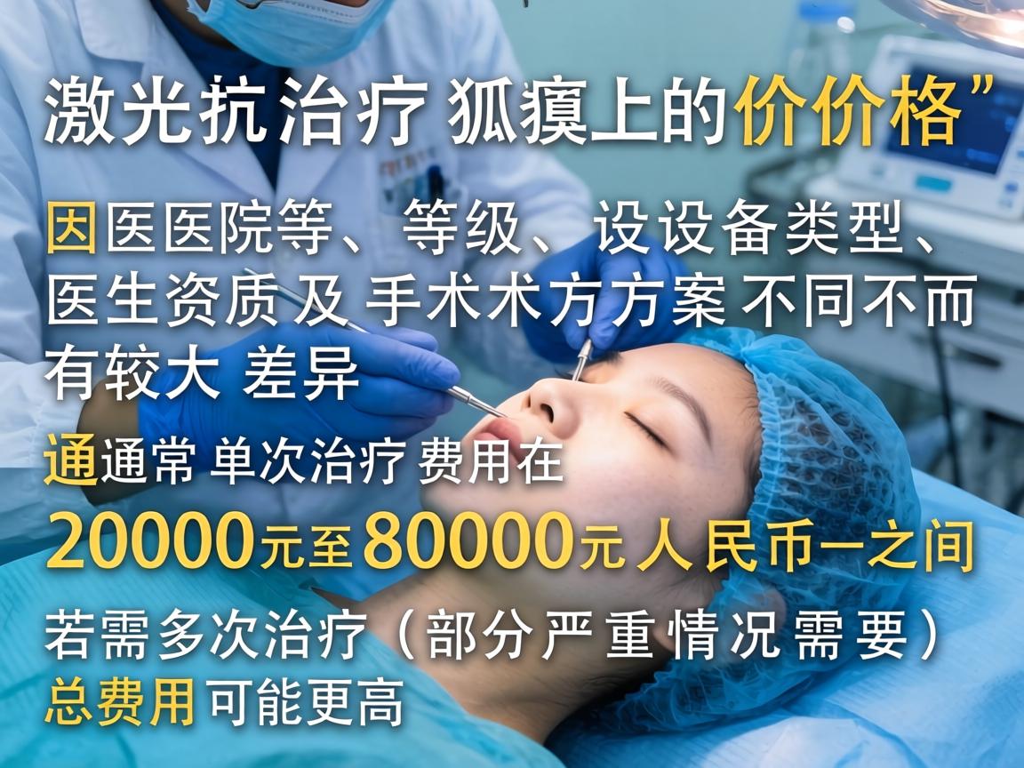 杭州激光治疗狐臭的价格因医院等级、设备类型、医生资质及手术方案不同而有较大差异，通常单次治疗费用在 2000元至8000元人民币 之间。若需多次治疗（部分严重情况需要）总费用可能更高